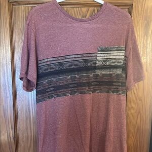 On the Byas Maroon Patterned Short Sleeve Tee